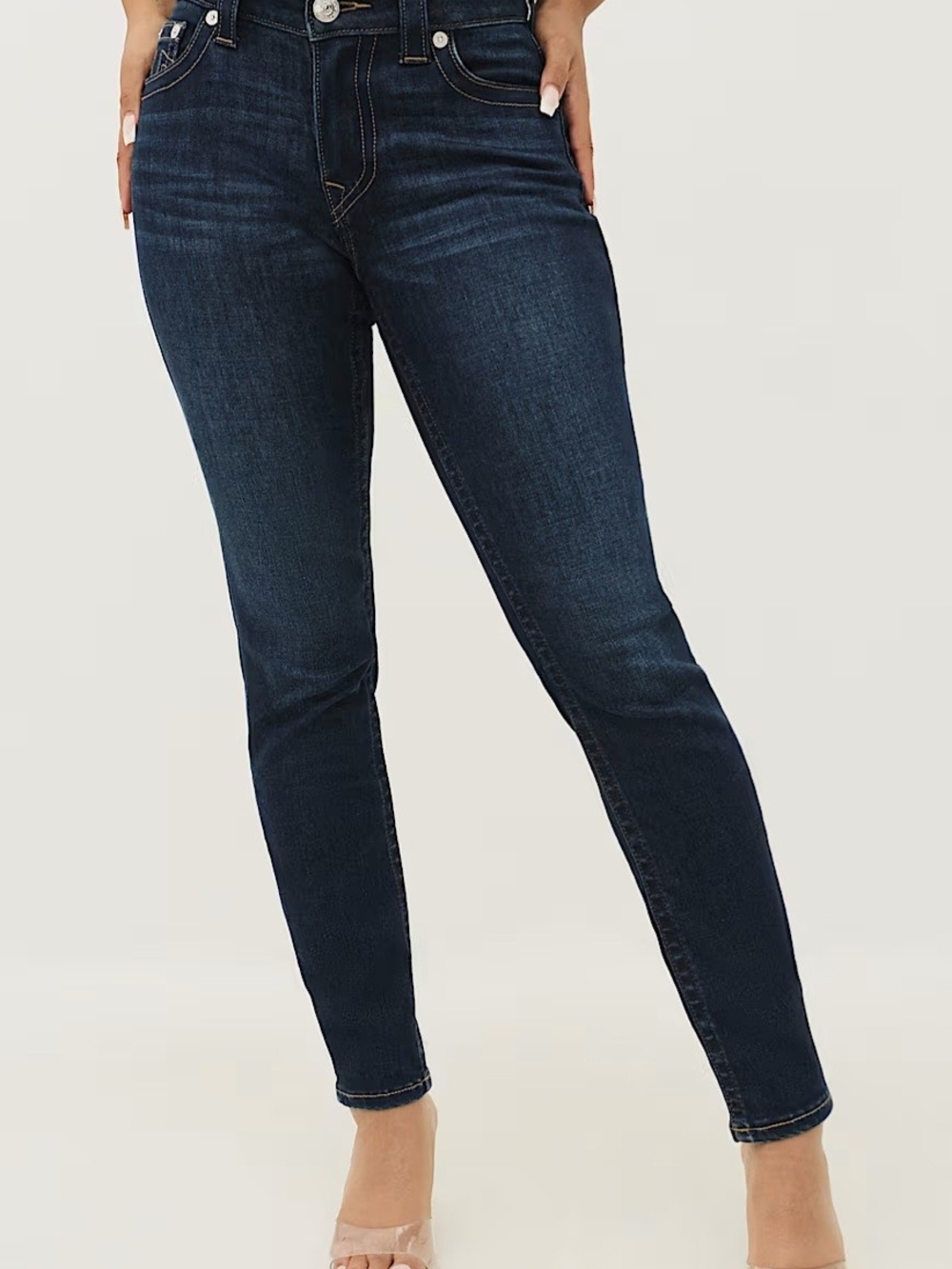 True Religion Indigo Mid-Rise Super Skinny Jeans Size 27